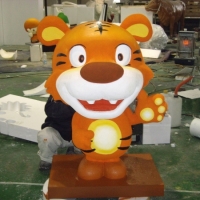 Tiger Character<br/>h 1200 x 650 x 1000 mm / urethane, Styrofoam, Steel / 2012