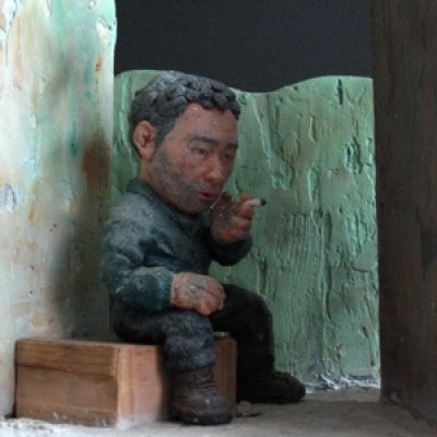 13.-A-eprson-in-the-Jong-Ro-market-esquisse